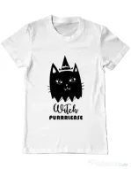 Tricou ADLER barbat Witch Purrrlease Alb