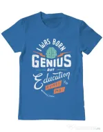 Tricou ADLER barbat Born Genius Albastru azuriu