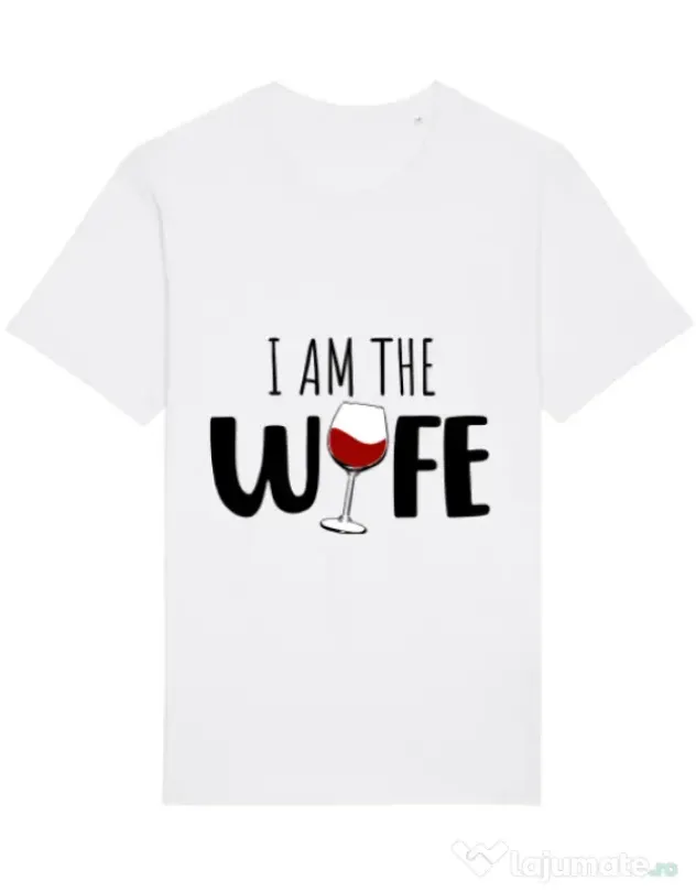 Tricou STANLEY STELLA barbat I am the wife Alb