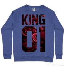 Bluza ADLER barbat Flower king Albastru melanj