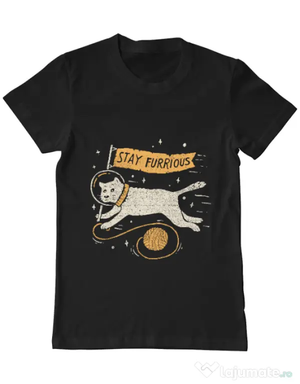 Tricou ADLER barbat Stay Furrious Negru