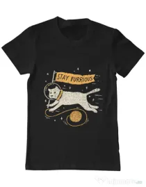 Tricou ADLER barbat Stay Furrious Negru