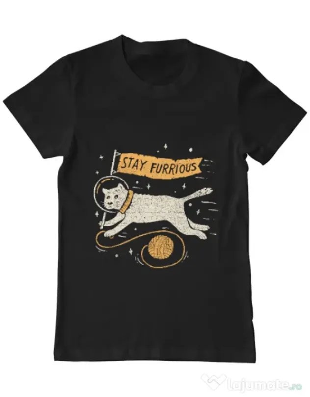 Tricou ADLER barbat Stay Furrious Negru