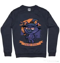 Bluza ADLER barbat Purr halloween Denim inchis