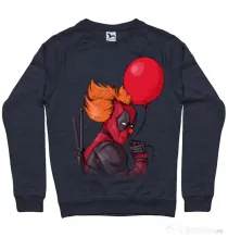 Bluza ADLER barbat IT is Deadpool Denim inchis