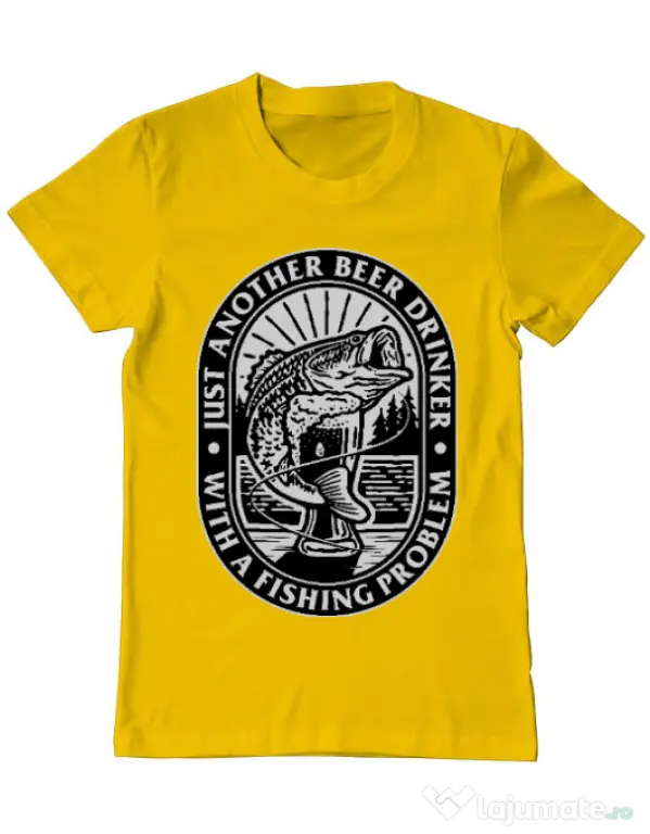Tricou ADLER barbat Fishing problem Galben