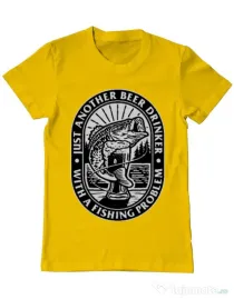 Tricou ADLER barbat Fishing problem Galben