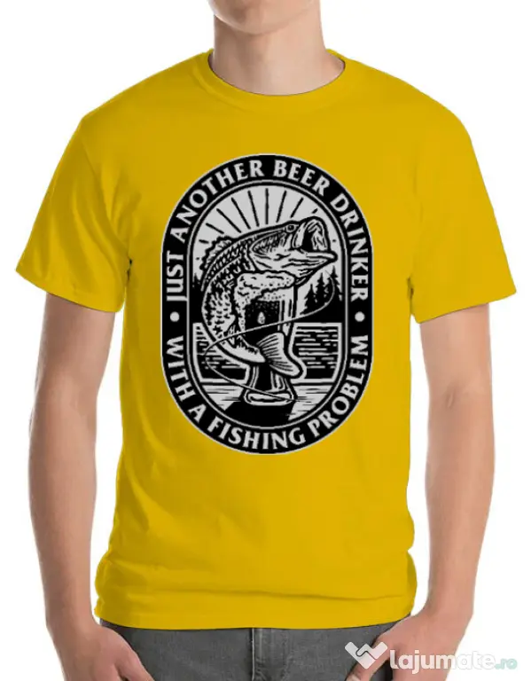 Tricou ADLER barbat Fishing problem Galben