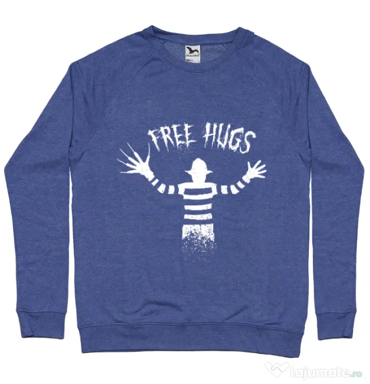 Bluza ADLER barbat Free hugs Albastru melanj