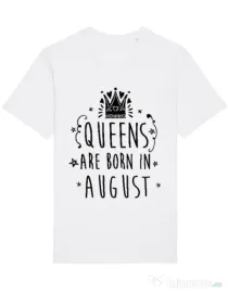 Tricou STANLEY STELLA barbat Queens are born in August Alb