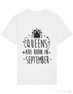 Tricou STANLEY STELLA barbat Queens are born in September Alb