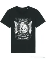 Tricou STANLEY STELLA barbat The best men are born as Aquarius Negru