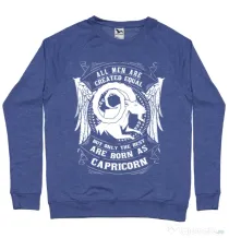 Bluza ADLER barbat The best men are born as Capricorn Albastru melanj
