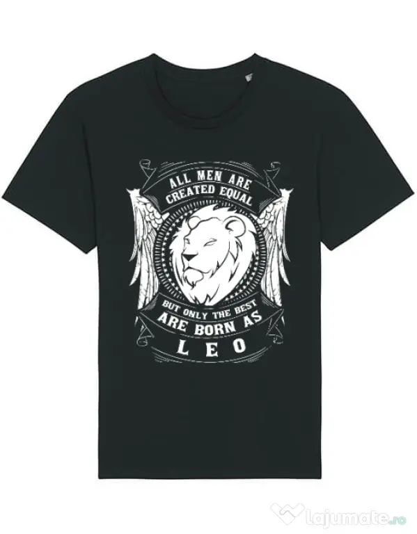 Tricou STANLEY STELLA barbat The best men are born as Leo Negru