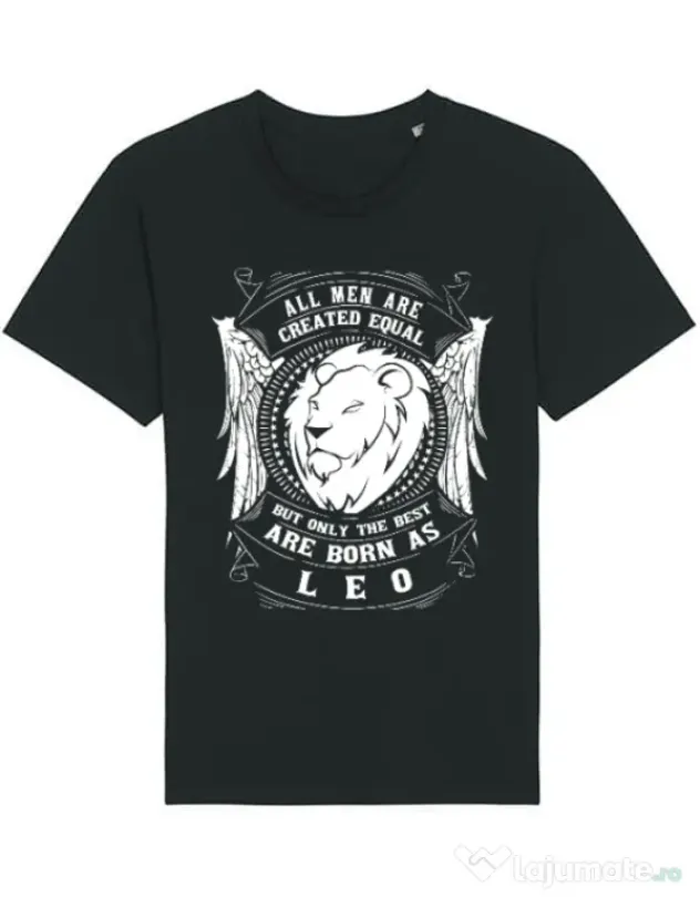 Tricou STANLEY STELLA barbat The best men are born as Leo Negru