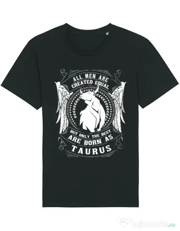 Tricou STANLEY STELLA barbat The best men are born as Taurus Negru
