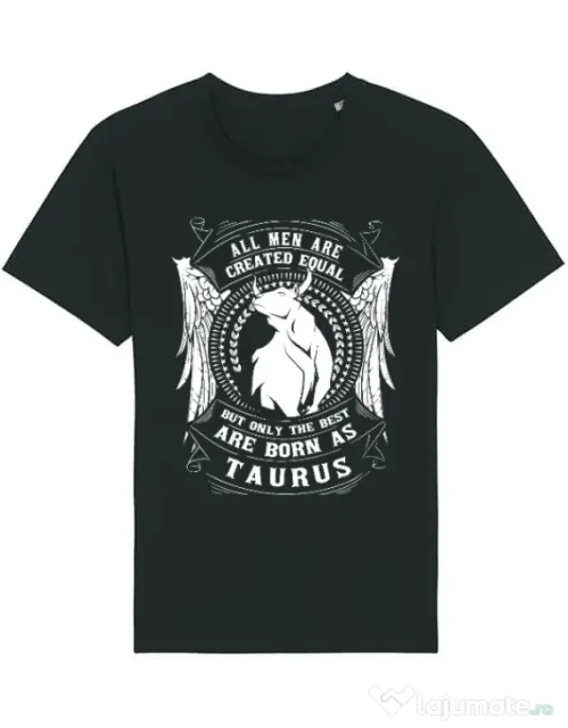 Tricou STANLEY STELLA barbat The best men are born as Taurus Negru