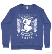 Bluza ADLER barbat The best women are born as Aries Albastru melanj