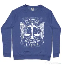 Bluza ADLER barbat The best women are born as Libra Albastru melanj