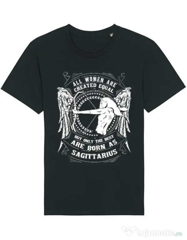 Tricou STANLEY STELLA barbat The best women are born as Sagittarius Negru