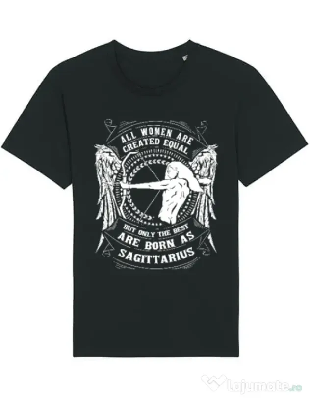 Tricou STANLEY STELLA barbat The best women are born as Sagittarius Negru