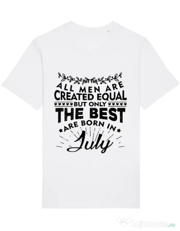 Tricou STANLEY STELLA barbat The best men are born in July Alb