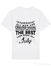 Tricou STANLEY STELLA barbat The best men are born in July Alb
