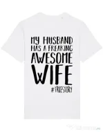 Tricou STANLEY STELLA barbat Awesome wife Alb