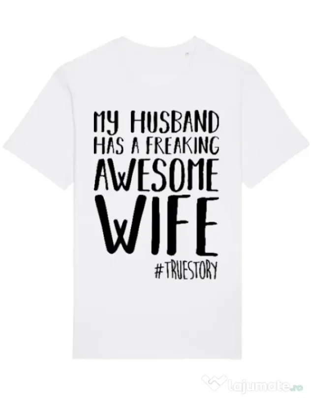 Tricou STANLEY STELLA barbat Awesome wife Alb