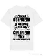 Tricou STANLEY STELLA barbat Proud boyfriend Alb