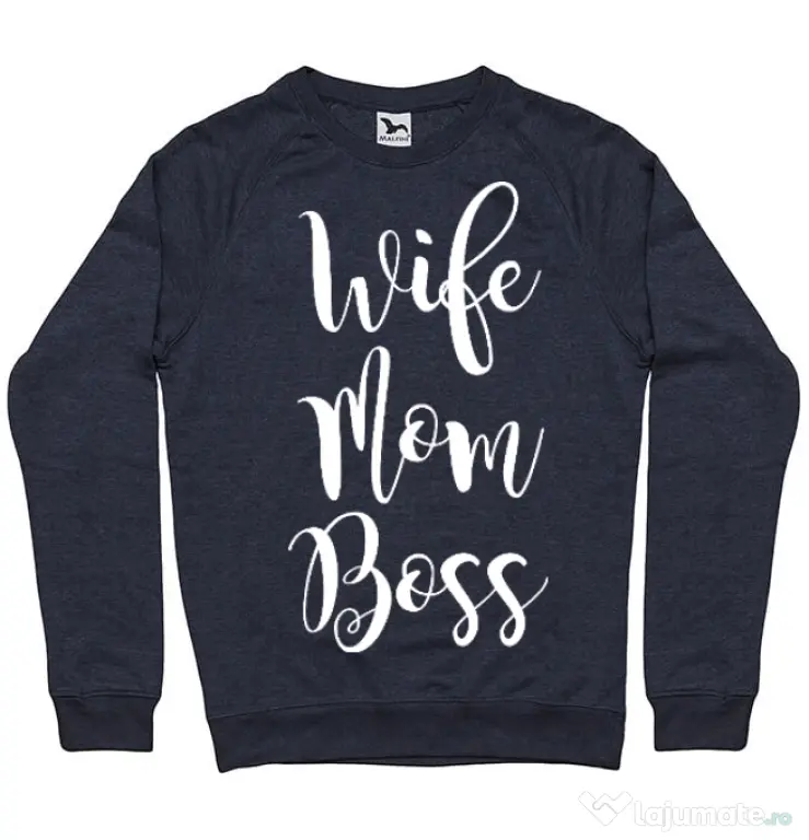 Bluza ADLER barbat Wife mom boss Denim inchis