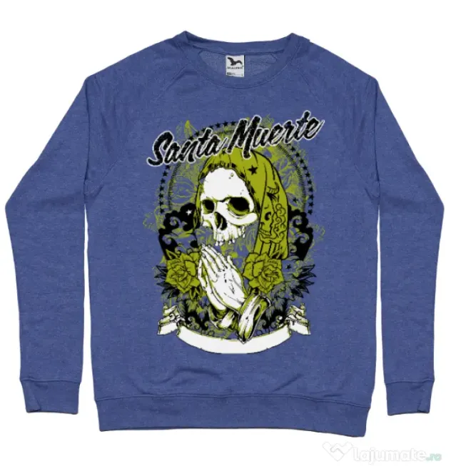 Bluza ADLER barbat Holy death Albastru melanj
