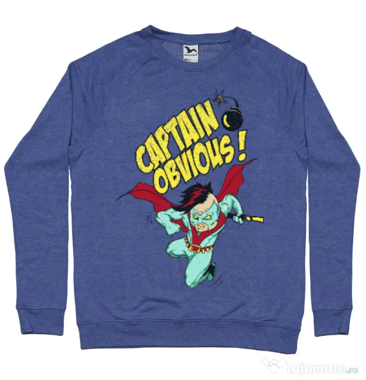 Bluza ADLER barbat Captain obvious Albastru melanj