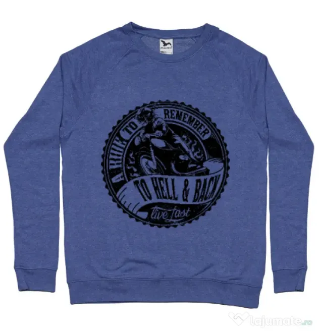 Bluza ADLER barbat A ride to remember Albastru melanj