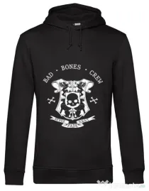 Hoodie barbat cu gluga Bad bones crew crest Negru
