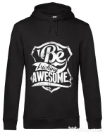 Hoodie barbat cu gluga Be awesome Negru