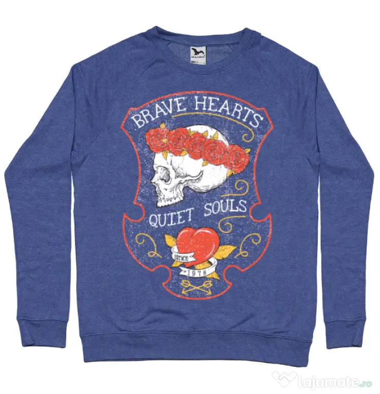 Bluza ADLER barbat Brave hearts Albastru melanj