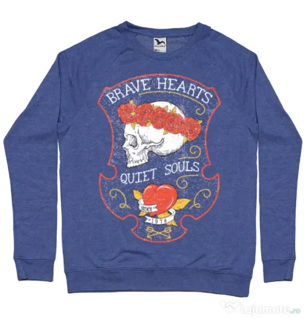 Bluza ADLER barbat Brave hearts Albastru melanj