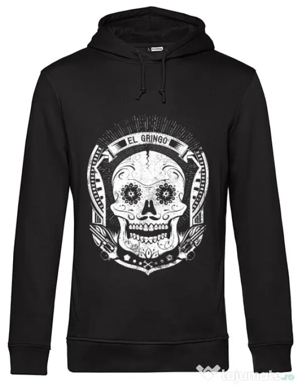 Hoodie barbat cu gluga El gringo Negru