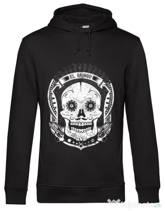 Hoodie barbat cu gluga El gringo Negru