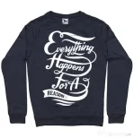 Bluza ADLER barbat Everything happens for a reason Denim inchis