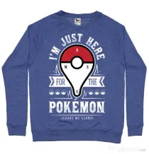 Bluza ADLER barbat Here for the Pokemon Albastru melanj