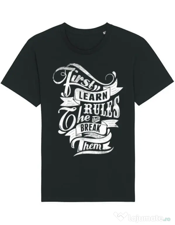 Tricou STANLEY STELLA barbat Learn the rules Negru
