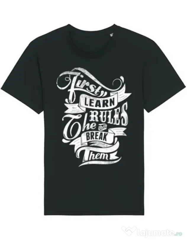 Tricou STANLEY STELLA barbat Learn the rules Negru
