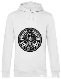 Hoodie barbat cu gluga Pirates of the north Alb