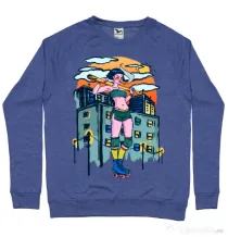Bluza ADLER barbat Bad girl Albastru melanj