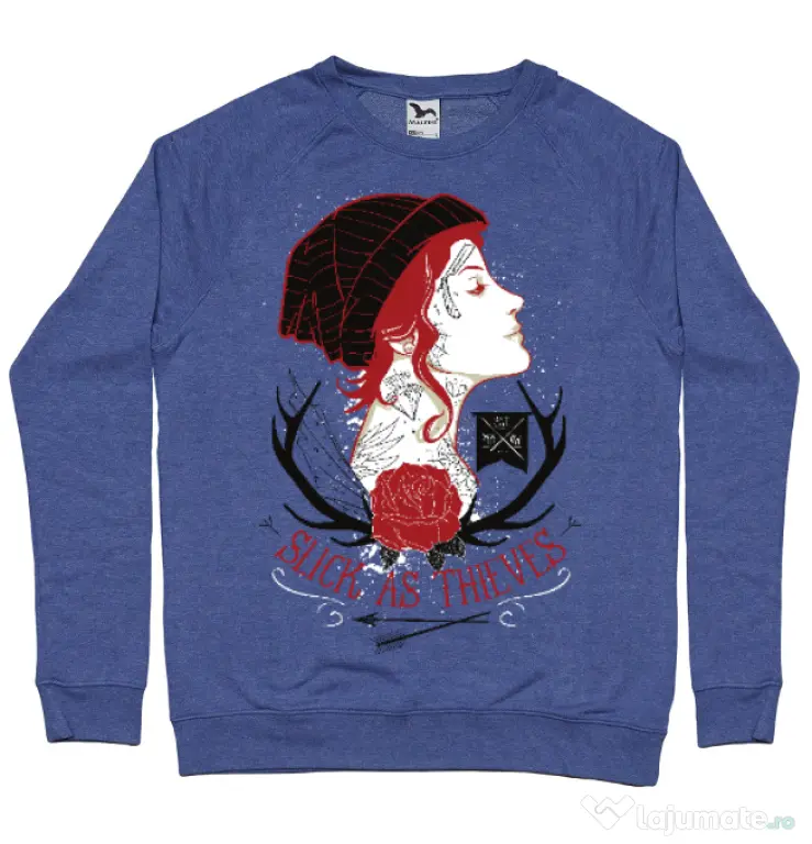 Bluza ADLER barbat Slick as thieves Albastru melanj