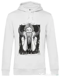 Hoodie barbat cu gluga The Daughters Of The Moon Alb