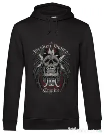 Hoodie barbat cu gluga Broken Bones Empire Negru