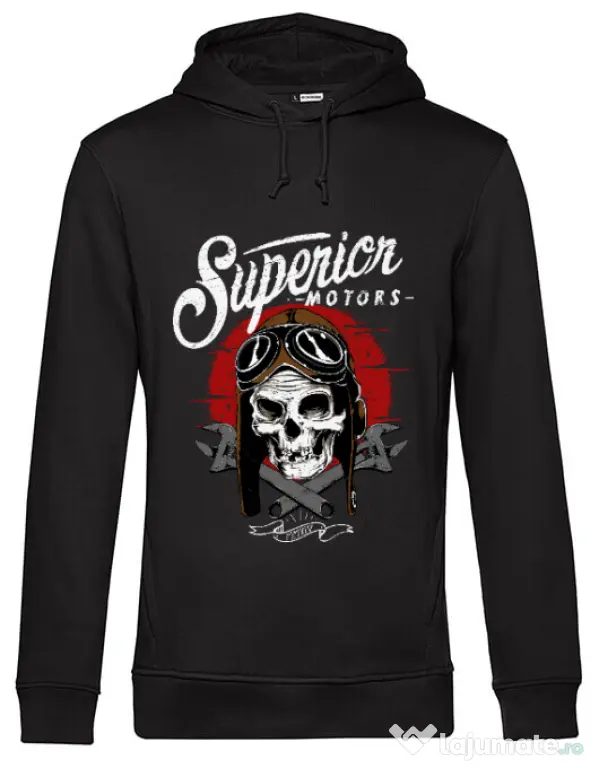 Hoodie barbat cu gluga Superior Negru